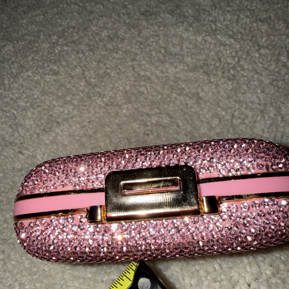 NEW Glitz & Glam 8 Compartment Travel Pill Cases PINK Rhinestones TikTok Viral - Picture 6 of 8